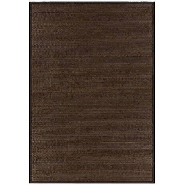 Hand-woven Rayon from Bamboo Brown Rug (8' x 10') - 8' x 10'
