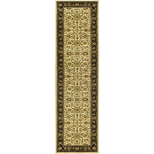 Safavieh Lyndhurst Traditional Oriental Ivory/ Black Runner (2'3 x 16') - 2'3" x 16'