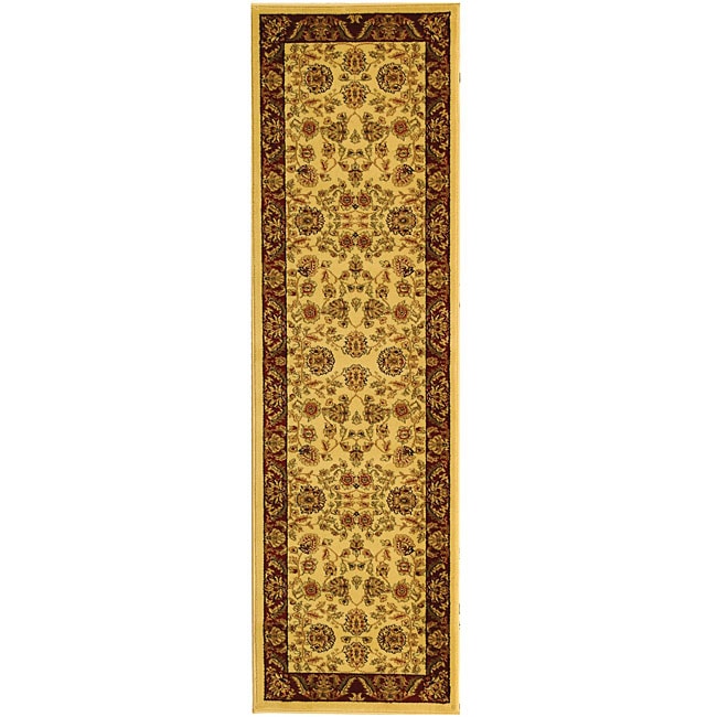 Lyndhurst Collection Tabriz Ivory/ Red Runner (23 X 14)