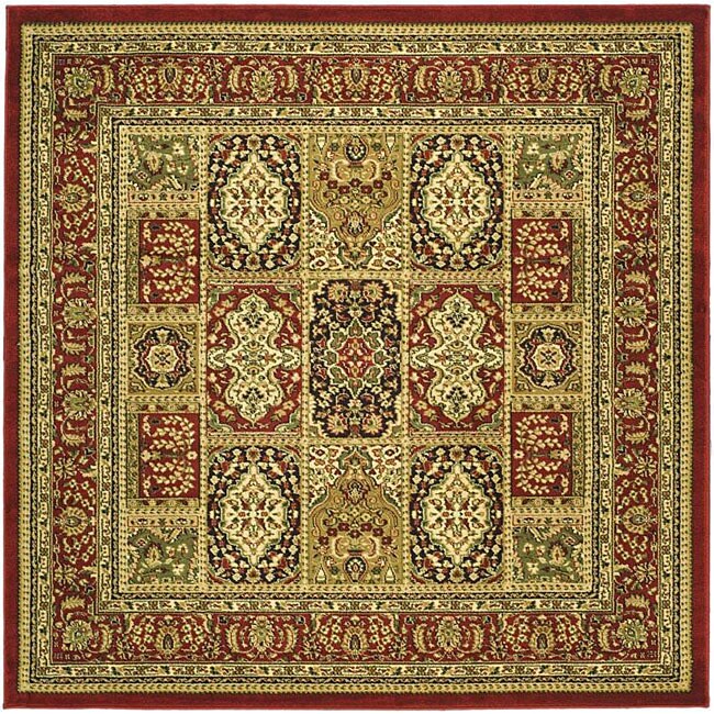 Lyndhurst Collection Isfan Red/ Multi Rug (6 Square)
