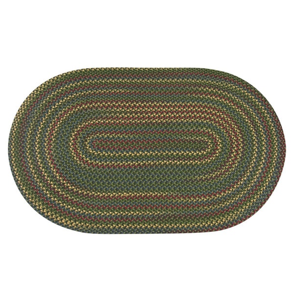 Monticello Indoor / Outdoor Multi Colored Braided Rug (74 x 94)