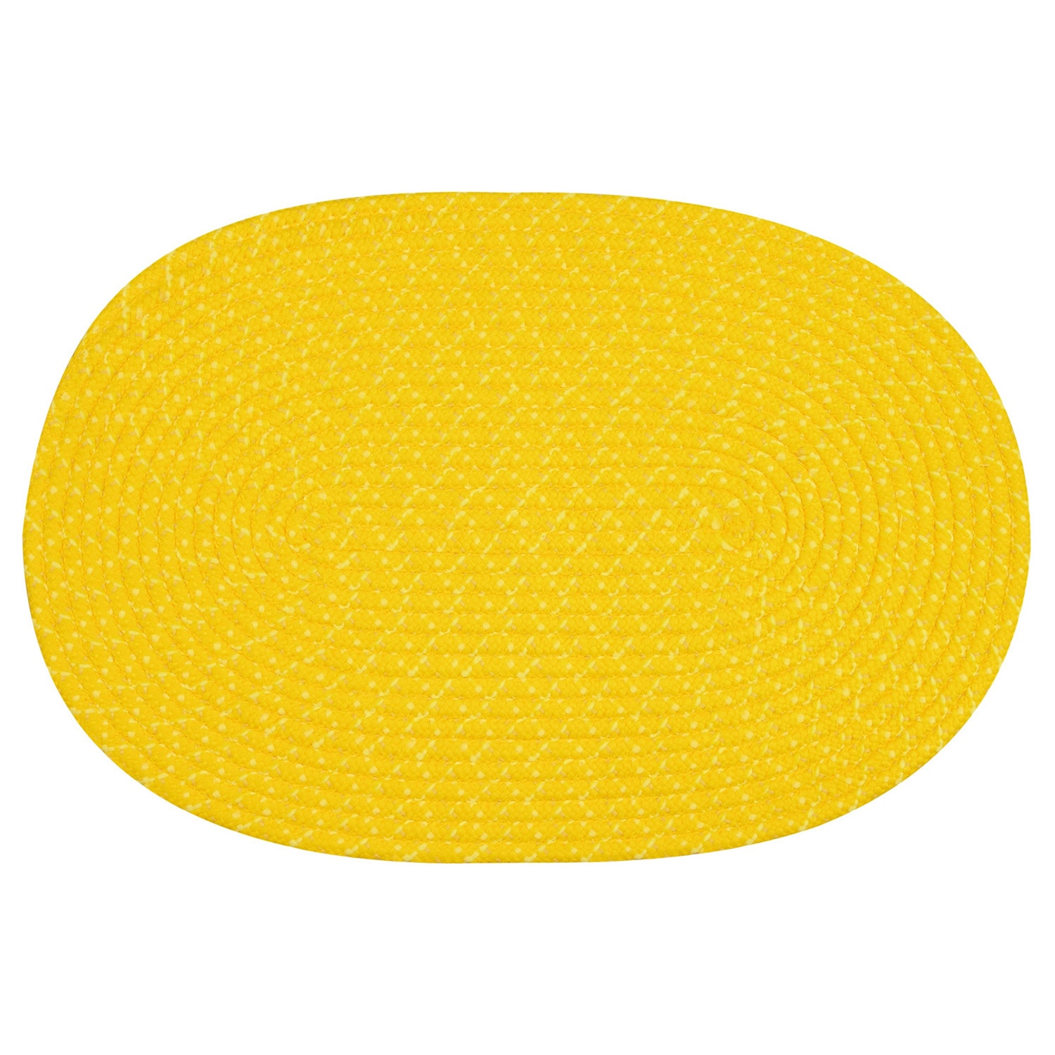 Indoor/ Outdoor Colorful Yellow Braided Rug (8 X 11)