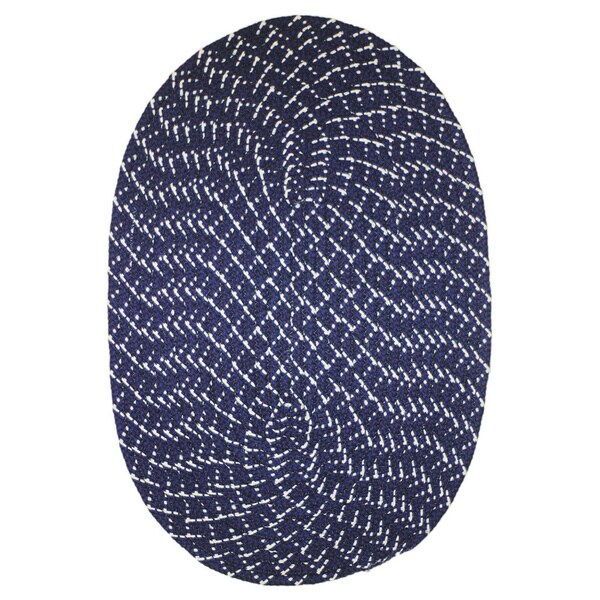 Shop Sun Splash Indoor/ Outdoor Colorful Dark Blue Braided Rug 8' x