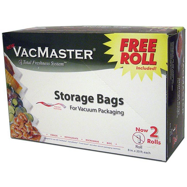 Vacmaster 8 Inch Vacuum Storage Bag Rolls Pack Of 2 Free Vacmaster 8 Inch Vacuum Storage Bag Rolls Pack Of 2