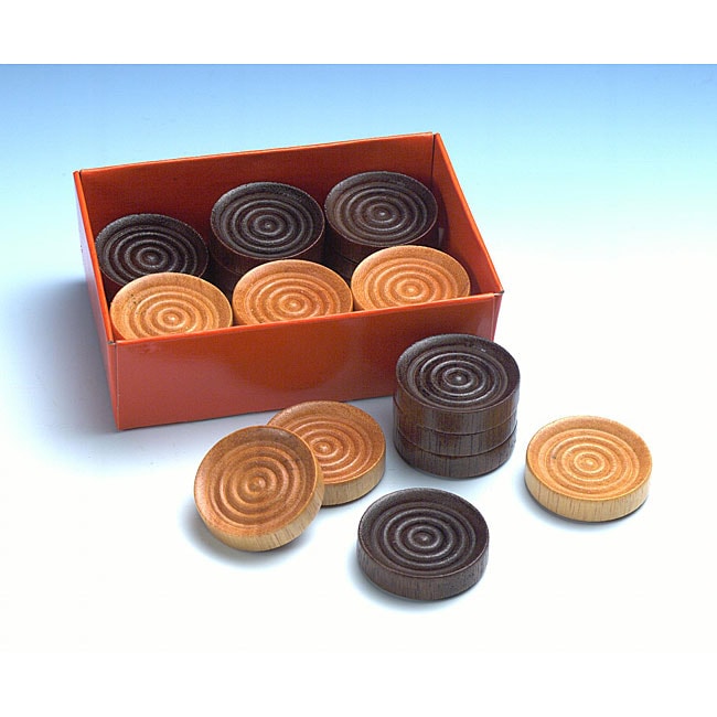 Shop Set Of 25 1 25 Inch Wood Checkers Free Shipping On