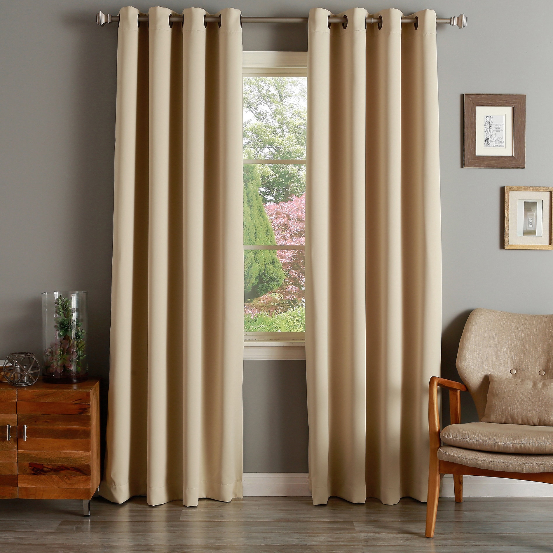 Aurora Home Grommet Top Thermal Insulated 96-inch Blackout Curtain