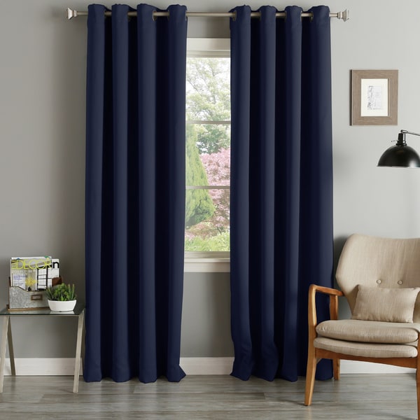 Aurora Home Grommet Top Thermal Insulated 96 Inch Blackout Aurora Home Grommet Top Thermal Insulated 96 Inch Blackout Curtain Panel Pair 52 X