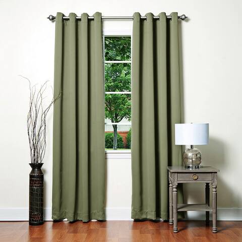 Aurora Home Grommet Top Thermal Insulated 96-inch Blackout Curtain Panel Pair - 52 x 96 - 52 x 96