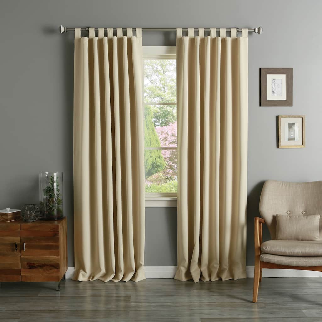 Aurora Home Tab Top Thermal Insulated 84-inch Blackout Curtain Panel Pair - 52 x 84
