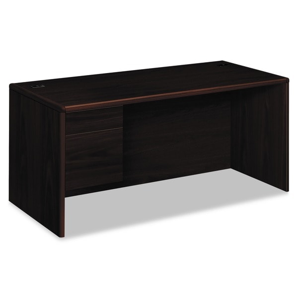 HON 10500 Series Mahogany 60 x 30 x 29 1/2 3/4 Height Double Pedestal