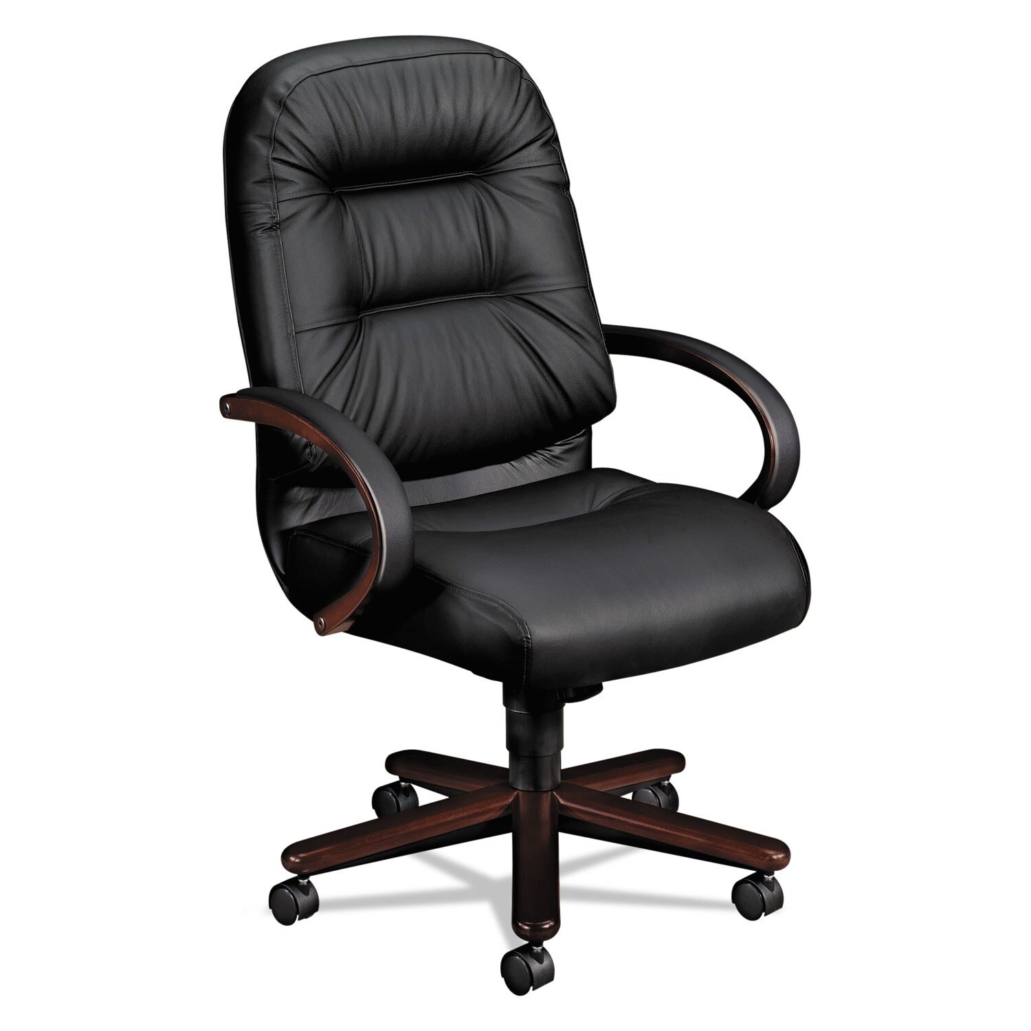 Shop Hon Pillow Soft Executive High Back Leather Chair Free