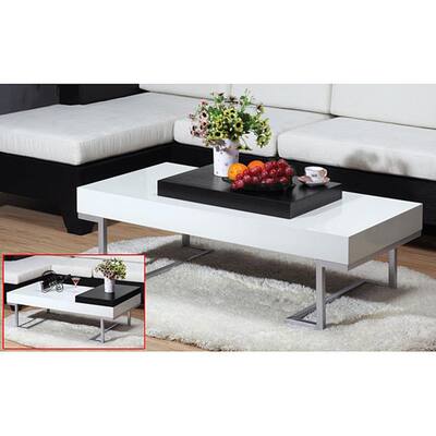 Serving Block Coffee Table - Black/White