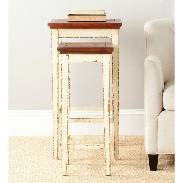 SAFAVIEH Antiqued Lynne Nesting Tables (Set of 2) - 0. Opens flyout.