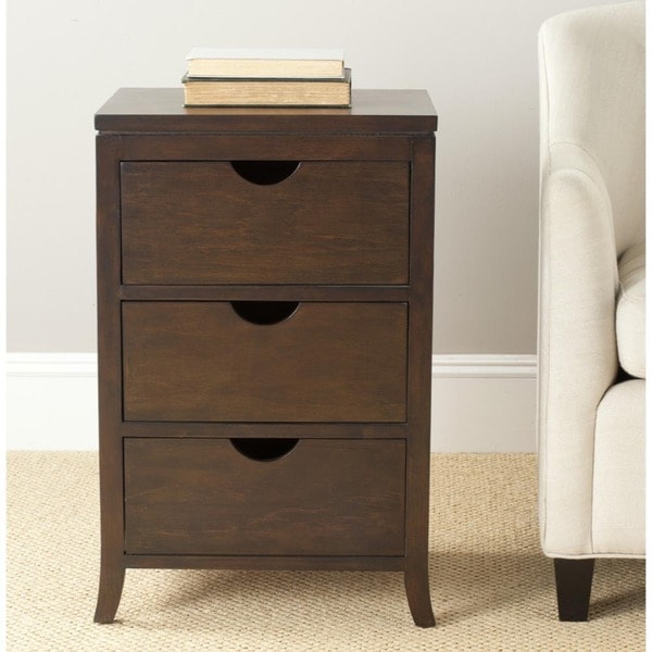 Shop Safavieh Bailey Three-drawer Chest/ Side Storage Table - Free