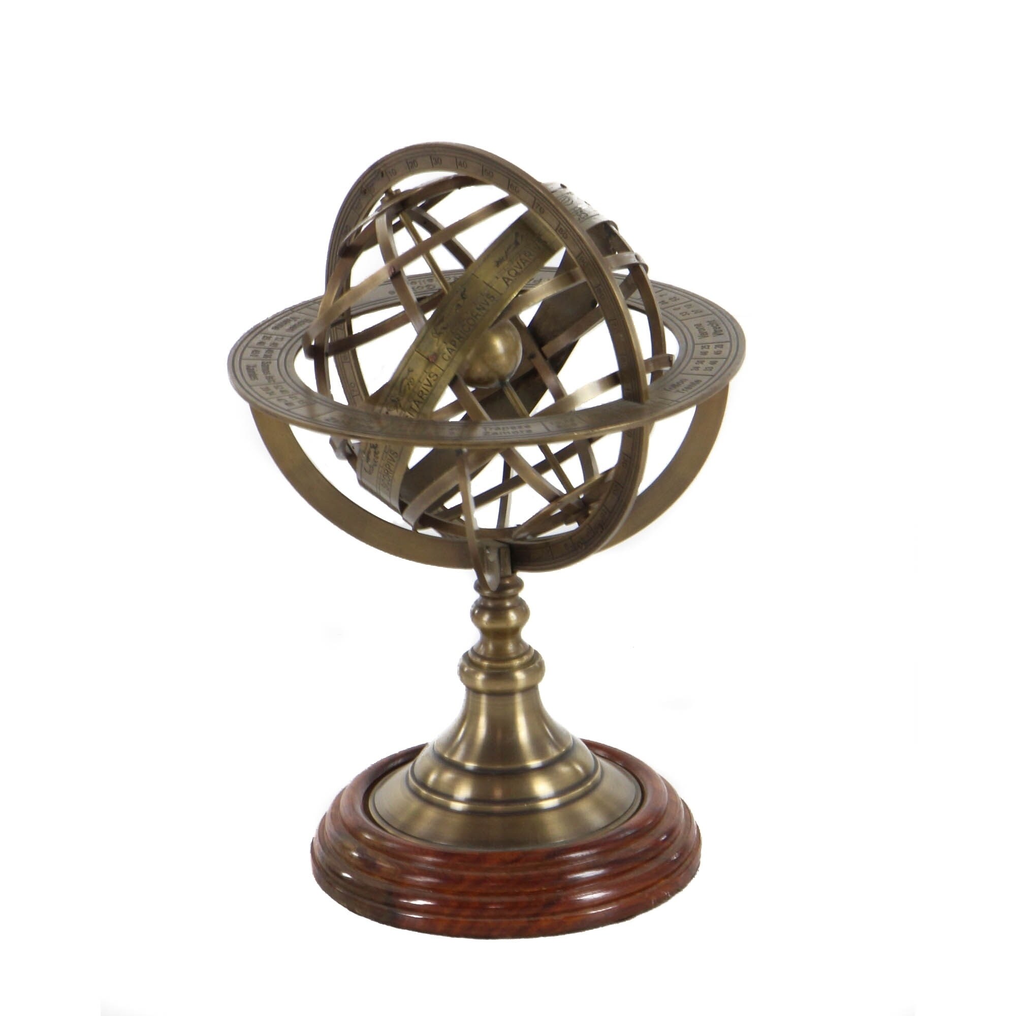 Engraved Brass Tabletop Armillary Nautical Sphere Globe Brass eBay