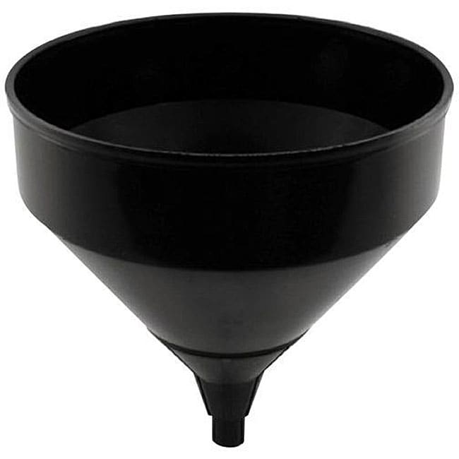 Spill Stop Black Plastic Drain Funnel With Medium Screen   12345553