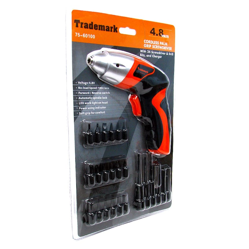 Cordless Screwdriver with LED Light (Set of Two)