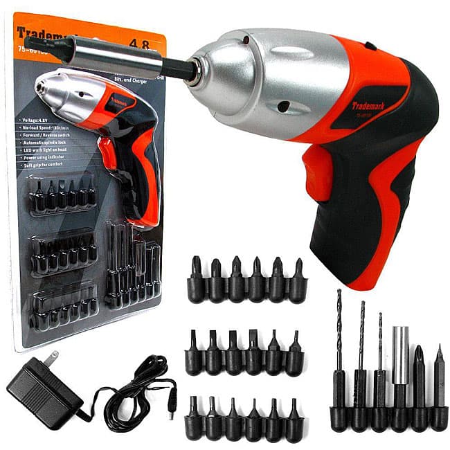 Cordless Screwdriver with LED Light (Set of Two)