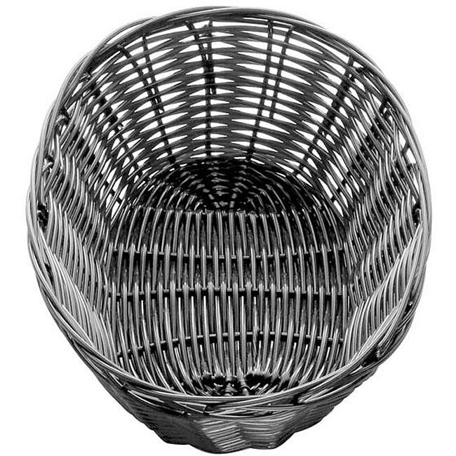 Tablecraft Black Oval Wicker Basket (Pack of 12)