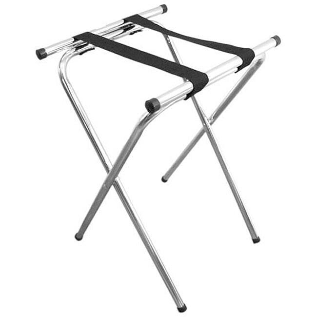 Admiral Craft Equipment Deluxe Folding Chrome Tray Stand