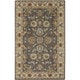 Hand-tufted Coliseum Gray Traditional Border Wool Rug (6' x 9