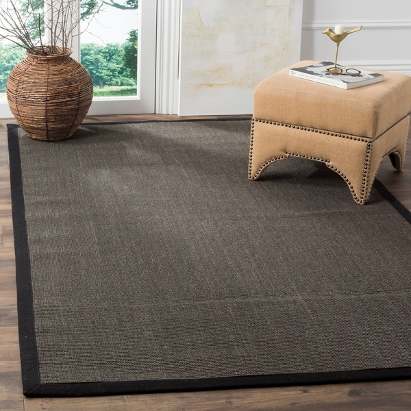Safavieh Casual Natural Fiber Hand-Woven Serenity Charcoal Grey Sisal Rug - 6' X 9'
