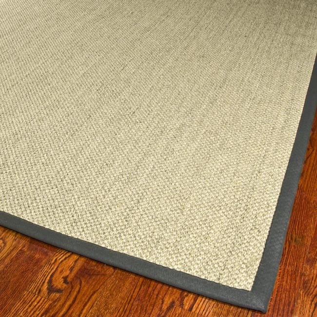 Hand woven Resorts Natural/ Grey Fine Sisal Rug (6 X 9)