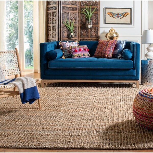 Safavieh Casual Natural Fiber Hand-Woven Natural Accents Chunky Thick Jute Rug - 4' X 6'