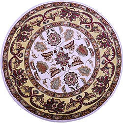 Anoosha Persian Ivory Garden Design Rug (5'3 round) - Bed Bath & Beyond ...