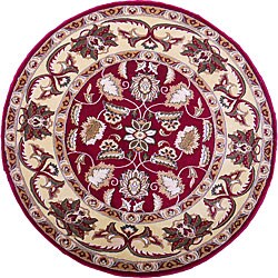 Anoosha Persian Burgundy Garden Design Rug (5'3 round) - Bed Bath ...