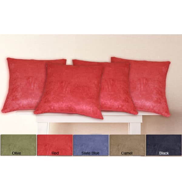 Shop Microsuede Squarethrow Pillow Covers Set Of 4 Free