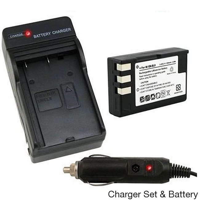 INSTEN Camera Battery and Charger for Nikon EN EL9 SLR D60/ D40/ D40x