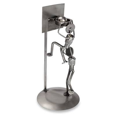 NOVICA Handmade 'Rustic Basketball Final' Iron Statuette (Mexico)
