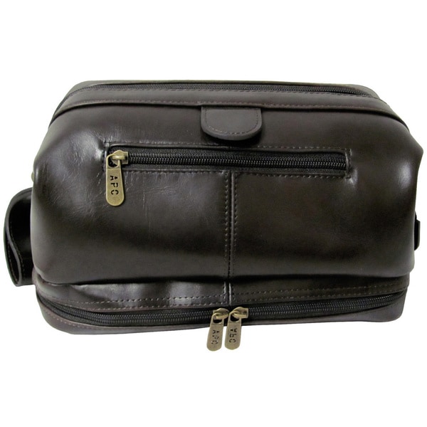 Amerileather Men's Leather Toiletry Bag - Overstock - 43887