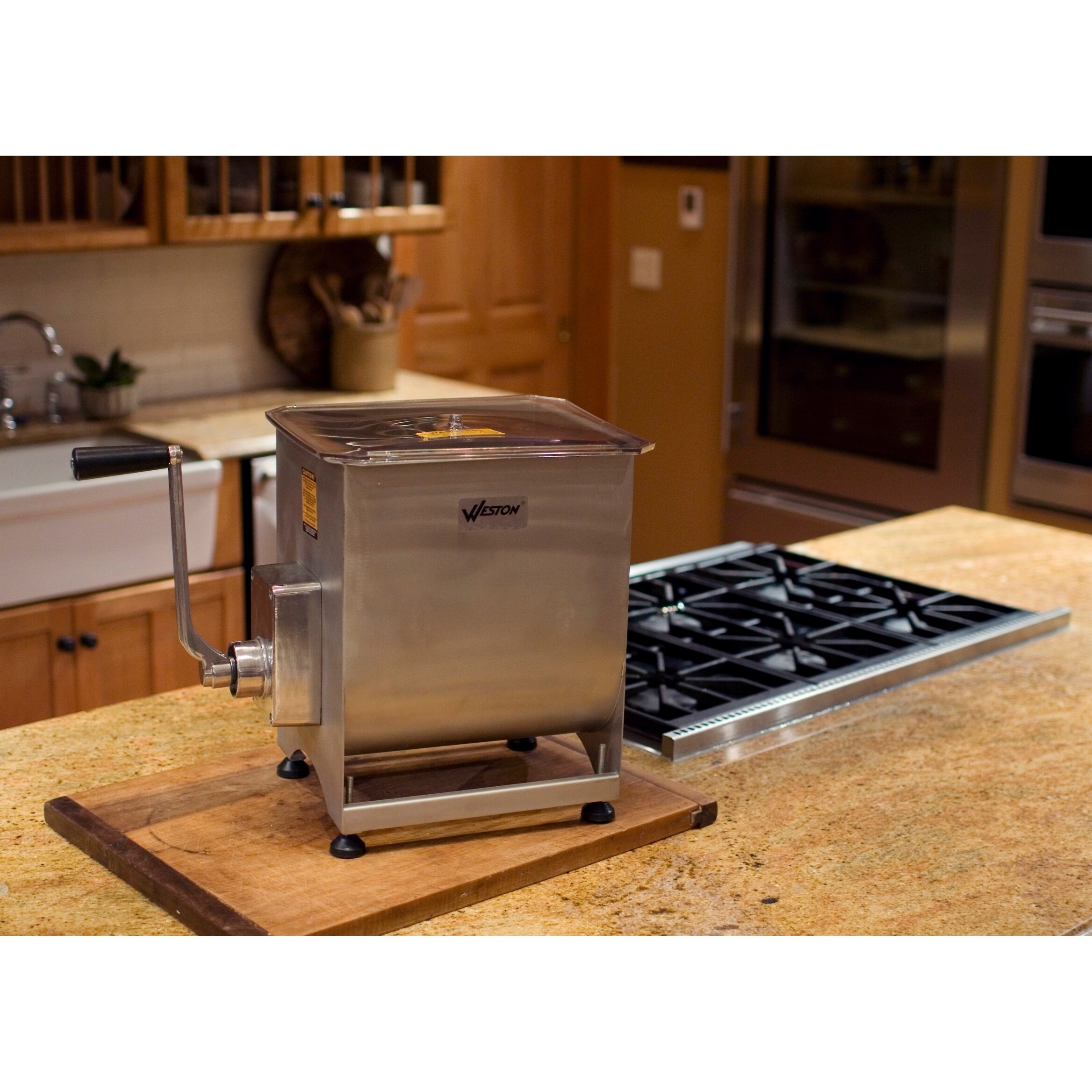 Weston 44pound Stainless Steel Manual Meat Mixer Silver eBay