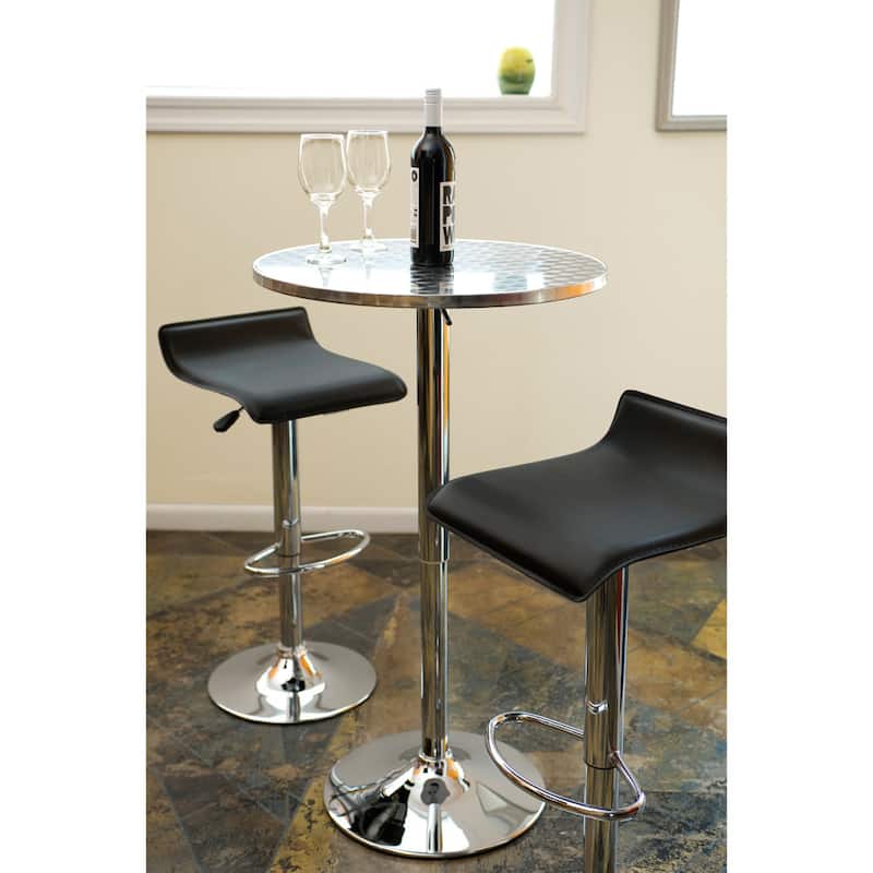 Porch & Den Foresthill Polished Chrome Bar Table