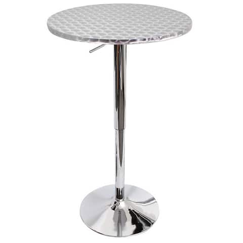 Porch & Den Foresthill Polished Chrome Bar Table