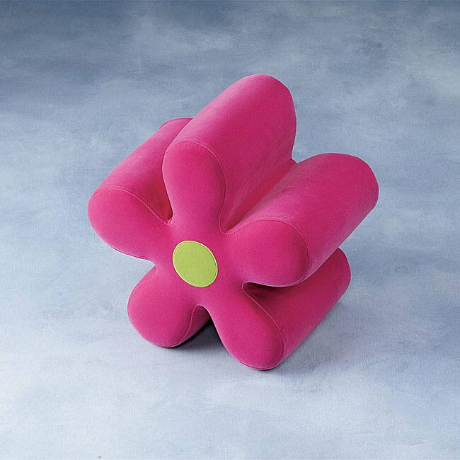 Pink Kids' Flower Ottoman