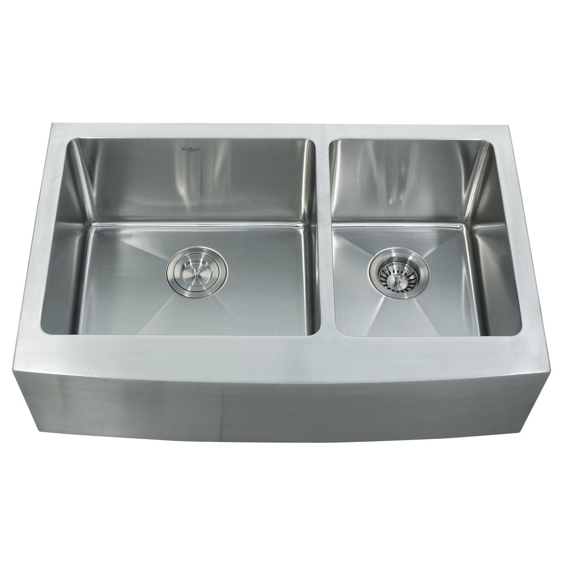 KRAUS 33 Inch Undermount Double Bowl Stainless Steel Kitchen Sink with  Kitchen Bar Faucet and Soap Dispenser - Bed Bath & Beyond - 4389944