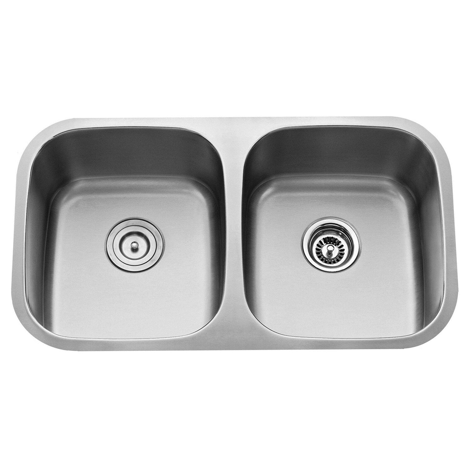 KRAUS 32 Inch Undermount Double Bowl Stainless Steel Kitchen Sink with Pull  Out Kitchen Faucet and Soap Dispenser - Bed Bath & Beyond - 4389953