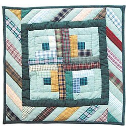 Shop Diamond Log Cabin 16x16 Throw Pillows And Fillers Set Of 2