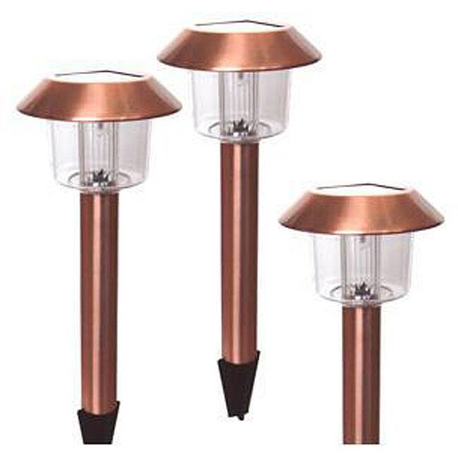 Copper Stainless Steel 2 LED Solar Landscape Lights (Set of 12)