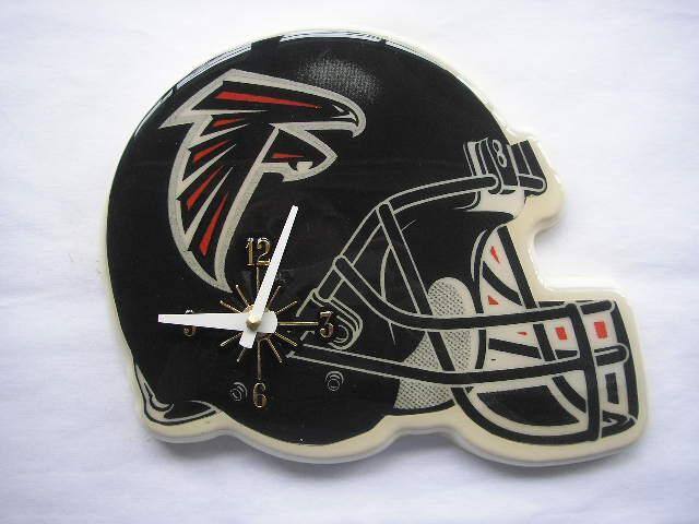 NFL Atlanta Falcons Helmet-shaped Wall-mountable Wooden Clock