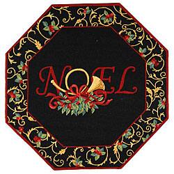4 X Octagon Rugs Area For Less Safavieh Hand Hooked Noel Black Wool Rug 4 X Octagon
