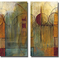 Mike Klung 'Slender Friends I & II' 2-piece Unframed Canvas Set ...