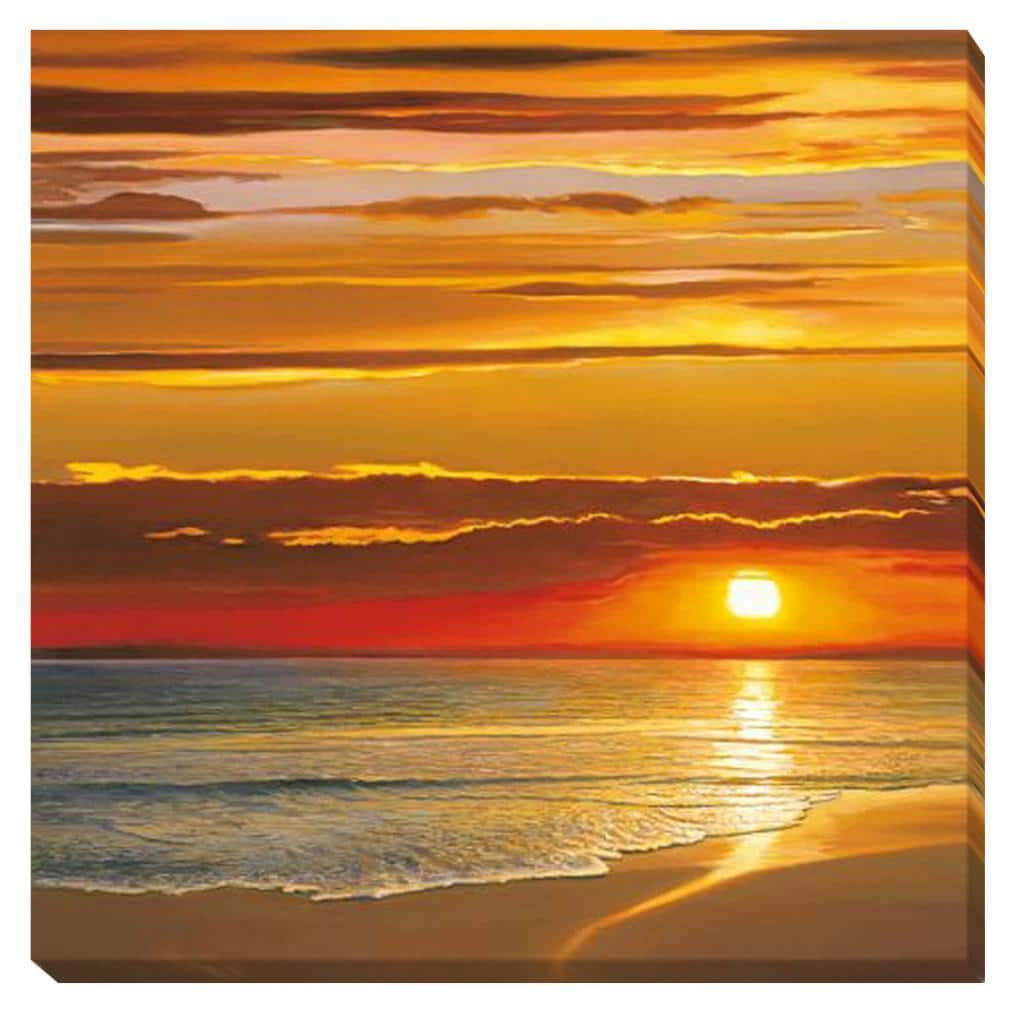 Dan Werner 'Sunset on the Sea' Stretched Canvas