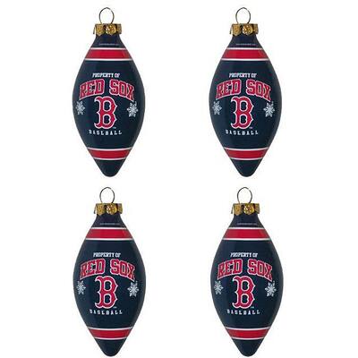 Boston Red Sox Teardrop Ornaments (Set of 4)