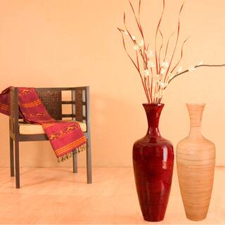 25 To 30 Inches Vases Online At Our Best 28 Inch Bamboo Floor Vase And White Gladiolas