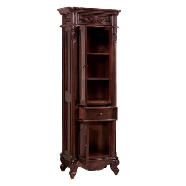 Shop Avanity Provence 24 Inch Linen Tower In Antique Cherry Finish