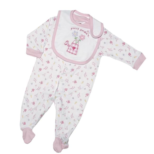 Papush Organic Infant Girl's High quality Cotton Sleep and Play Set Papush Girls' Matching Sets